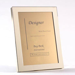 Bey Berk Brass 3 1/2"X5" Picture Frame With Easel Back
