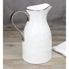 Pampa Bay Water Pitcher, White, Porcelain, 4.75 x 4.75 inches