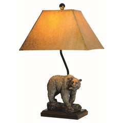 Vintage Direct 24"H Bear Table Lamp, Brown, Polyresin
