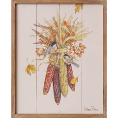 Your Heart's Delight Sign - Corn Husks and Chickadees, Wood