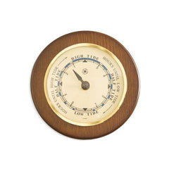 Bey Berk Tide Clock On 5" Cherry Wood With Brass Bezel
