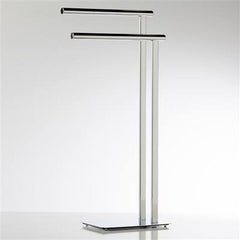 Torre & Tagus Pacific Spa 2 Tier Towel Stand, Silver, Chrome Plated, 33"