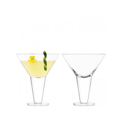 LSA International Rum Set of 2 Martini Glass, 10.1 Fl Oz, Clear, Glass
