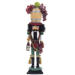 Kurt Adler 18.9" Wine Barrel Hat Nutcracker