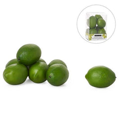 Torre & Tagus Orchard Faux Fruit Decor Set of 8 - Limes, Green, 3.5" x 2.5".