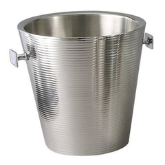 Leeber Lines Champagne Bucket, 9", Stainless Steel, Doublewall