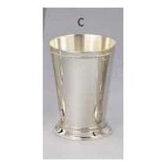 Leeber Beaded Mint Julep Cup, 4.5", Silver Plated