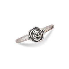 MMA Small Oxidized Rose Ring / Size 7.