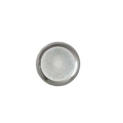 Leeber Round Gadroon Tray, 10", Silver, Silver Plated