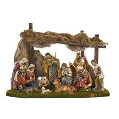 Kurt Adler Nativity Set- 11 4-6" Figurines+ 11X16" Stable