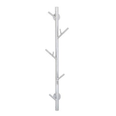 Torre & Tagus Floating Wall Mounted Coat Rack, Silver, Chrome Plated