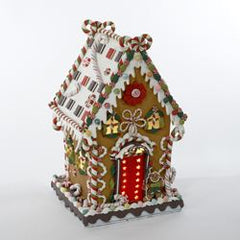 Kurt Adler Cookie/Candy House W/C7 Light Table Piece, Red
