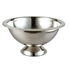 Leeber Hammered Punch Bowl, 3 Gallon, 15", Stainless Steel