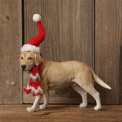 Audrey's Your Heart's Delight Yellow Lab - Santa Hat, Polyresin