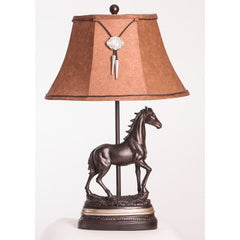 Vintage Direct 28"H Horse Table Lamp, Brown, Polyresin