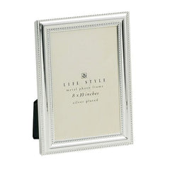 Leeber Beaded Picture Frame, 8" x 10", Silver Plated