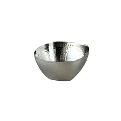 Leeber Hammered Square Bowl, 6", Stainless Steel