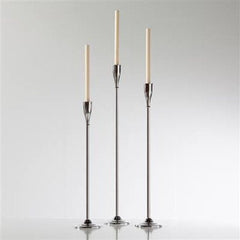 Torre & Tagus Treo Aluminum  Candle Holders - Set of 3, Silver