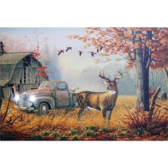 Your Heart's Delight Led Canvas Print - Deer On The Farm