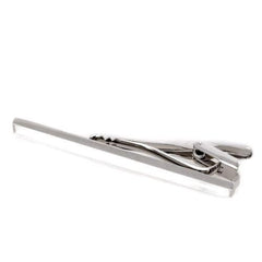 Bey Berk Rhodium Plated With "Mother Of Pearl" Tie Bar