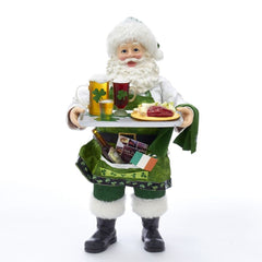 Kurt Adler 10.5" Fabriché Musical Irish Chef Santa Figurine