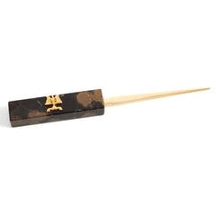 Legal, "Tiger Eye" Marble With Gold Plated Letter Opener