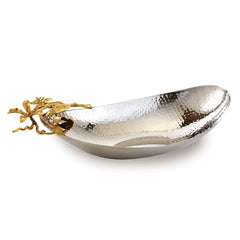 Leeber Butterfly Boat Serving Bowl, Stainless Steel, 8"