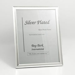 Bey Berk Silver Plated 8 1/2"X11" Picture Frame
