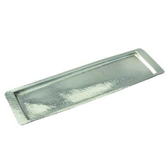 Leeber Hammered Rectangle Tray, Medium, Stainless Steel, 5.5" x 17.75"